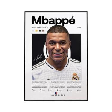 Imagem de Pôster De Futebol Beckham Messi Mbappe Bellingham Ronaldinho Pele Deco