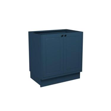 Imagem de Balcão de Cozinha Évora PH 3119 c/ 2 Portas s/ Tampo 80cm Azul - Herva