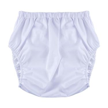 Imagem de KiBcsLic Capa de Fralda para Adultos, Cueca Reutilizável, Confortável E Lavável, com Capa Estilosa E à Prova D'água para Incontinência, Branco, S