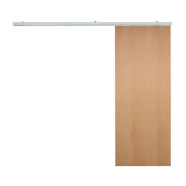 Imagem de Porta De Correr Verniz Com Kit Alumínio Branco - 210x100 - Vanin