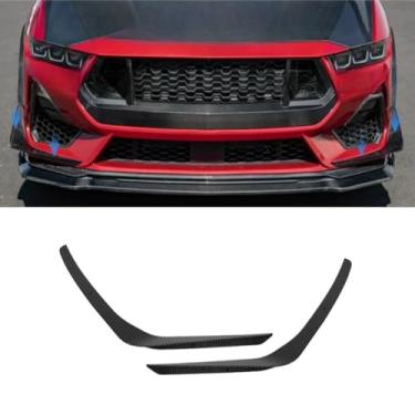 Imagem de Faca de vento de para-choque dianteiro de carro decoração exterior faca de vento cruzado para Mustang 2024+ kit de carroceria acessórios de carro (GT-preto brilhante)