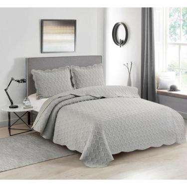 Imagem de KIT COLCHA ILUSION FAVO CASAL 220x240 - Camesa, Concreto