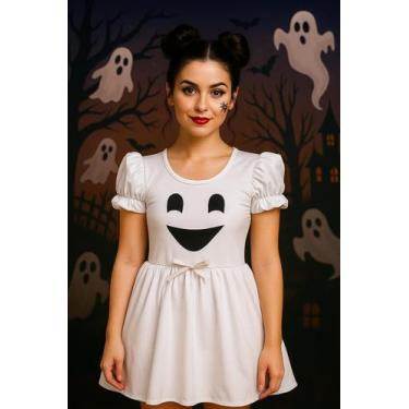 Imagem de Fantasia Feminina Fantasma Halloween Estilo Divertido - BRAVO FANTASIA