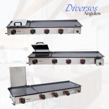 Imagem de Chapa De Lanche Profissional Industrial Grande 97x30 À Gás Ideal Lanch