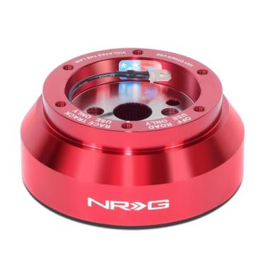 Imagem de NRG Innovations Cubo curto para volante estilo corrida, eixo de direção de alumínio bloqueável, unidade adaptadora de liberação rápida com padrão de parafuso de 6 x 70 mm, para Chevy/Dodge/GM