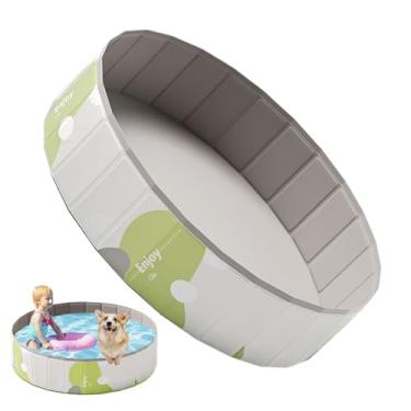 Imagem de Rrlihjgu Piscina Portátil Para Cães - Piscinas Para Animais De Estimação Para Cães Grandes,Banheira Não Inflável PVC Portátil para Playground Quintal Adultos Pátio Crianças Campismo Interior