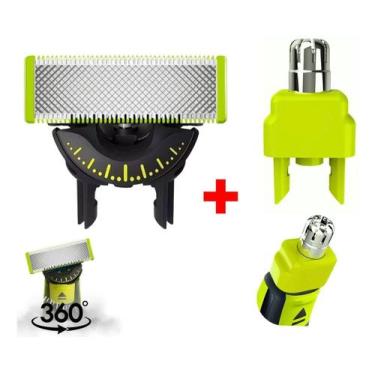 Imagem de Lamina Refil 360 + Aparador Nasal P/ Philips Oneblade - One Blade