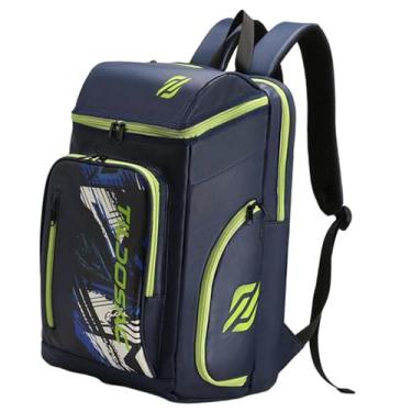 Imagem de simhoa Mochila de tênis para armazenamento de raquetes, mochila para mulheres e homens, impermeável multiuso com compartimento para sapatos, bolsa de, Azul Verde