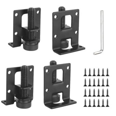 Imagem de KANUNIX Pernas de niveladores de móveis em forma de L de 5,6 cm, 4 peças de niveladores de pés ajustáveis para móveis, resistente para guarda-roupa, armário