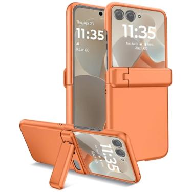 Imagem de Miimall Capa para Motorola Razr 2025 com suporte invisível protetor de tela embutido protetor de tela protetor de dobradiça fina à prova de choque capa com suporte sem fio compatível com mulheres e