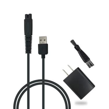 Imagem de PDEEY Carregador Compatível Com Barbeador Elétrico Freebird Head Shaver, Cabo De Carregamento Usb E Adaptador Energia, Escova Limpeza
