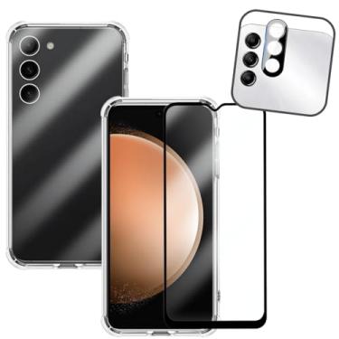 Imagem de Kit Capa Anti Impacto, Película de Nanogel e Protetor de Lente para Galaxy S23 Plus, Transparente