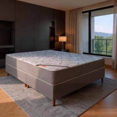 Imagem de Colchão King Lux Molas Ensacadas + Base 193x203x66