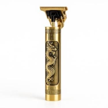 Imagem de Máquina de Cortar Cabelo Profissional Sem Fio Recarregável USB, Design Dourado com Dragão, 4 Pentes, Corte Preciso e Ergonômico, Ideal para Uso Doméstico e Viagem – Potência, Estilo e Praticidade em Qualquer Lugar