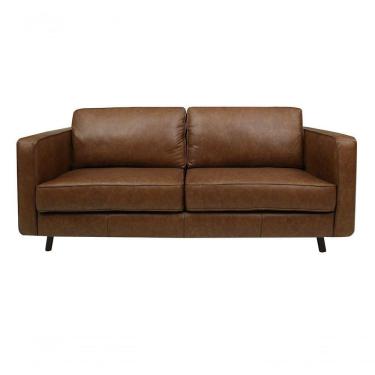 Imagem de Sofá De Couro Guarujá 4 Lugares Soft Mel Mempra Design