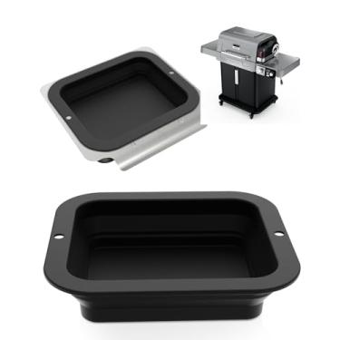 Imagem de Forro de bandeja de graxa de silicone para churrasqueira Ninja FlexFlame, compatível com a série PG300, silicone de grau alimentício, forro reutilizável dobrável para coletor de graxa, substituição de