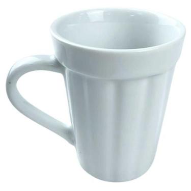 Imagem de Caneca Canelada 220ml Branca - Porcelanas Lu