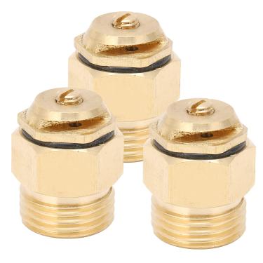 Imagem de ZJchao Cabeça do Aspersor, 3PCS G1/2 Rosca Masculina Ajustável Cobre Micro Irrigação Acessórios Refração Sprinkler Bico Sprinkler Substituição da Cabeça Com 1,18in Altura para Rega