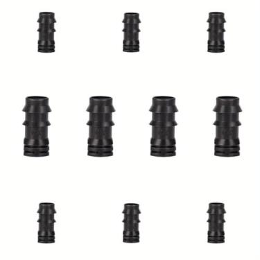 Imagem de 10 peças de acessórios de irrigação por gotejamento 3/10.2 cm (20 mm) plugue de extremidade de mangueira de jardim conectores farpados soquete externo encaixe de mangueira para jardim gramado