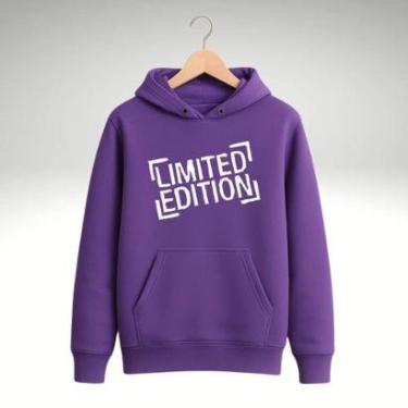 Imagem de Moletom Unissex Canguru Blusas de Frio Casaco Fechado Liso Estampado Edição Limitada-Unissex