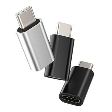 Imagem de Adaptador Lightning fêmea para USB C macho (embalagem com 3) conector de cabo carregador para Pixel 5XL compatível com Samsung Galaxy Z Flip para Apple para iPhone15 Pro Max Plus para iPad Pro Air
