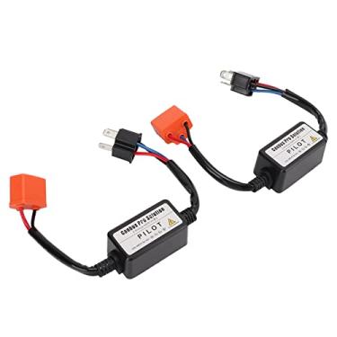 Imagem de Decodificador Negativo H4, 2 Unidades de Cabeça Cerâmica de Resistor de LED 35W 12V Adaptador de Resistores de Carga para Eliminação de Falhas de Decodificação de Lâmpada LED,