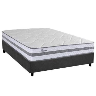 Imagem de Cama Box Casal: Colchão Molas Ensacadas Herval Parma + Base CRC Suede 