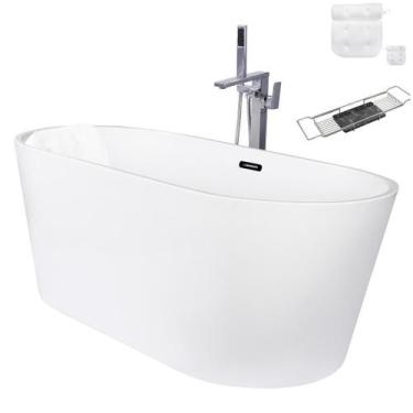 Imagem de Kit Banheira Freestanding Venezza 1.50M C/Misturador Cromado - Smart N