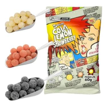 Imagem de HAPPY TIME MIX BALA SUPER COLA, LEMON, STRAWBERRY 60G