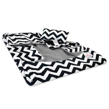 Imagem de Capa Para Cama Cachorro e Gato Mileva - Coleção Chevron (60x60 cm, Chevron Platinum)