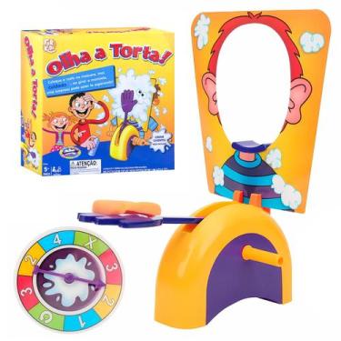 Imagem de Brinquedo Interativo Jogo Torta Na Cara Roleta Recreativo Manievela De