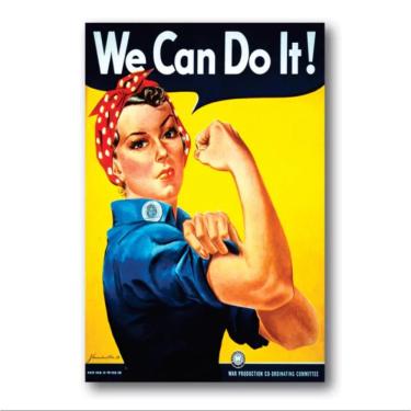 Imagem de Placa Decorativa Nós Podemos We Can Do It Frase Mdf 20x30 Cm