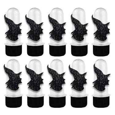 Imagem de Mini Tubete com Aplique - Bruxa Halloween - Preto - 10 unidades - Rizz
