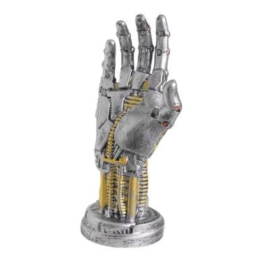 Imagem de BLWOTMOR Estátua de Mão Robótica, Decoração de Mesa, Item Colecionável, Suporte para Controle de Videogame, Escultura para Estante, Mesa, Decoração de Mesa, S