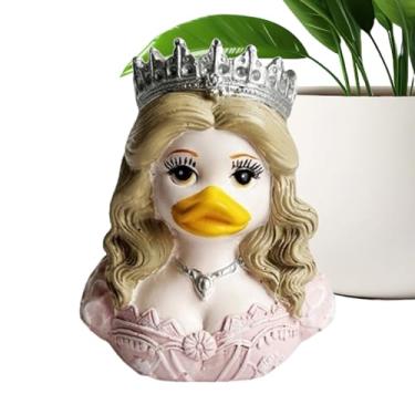 Imagem de Rrlihjgu Pato De Painel - Figura de Pato em Resina para Painel de Carro - Pequena Escultura Para Decoração De Interiores Armário Aniversário Feriado Sala De Estar Festa Quartos Lareira