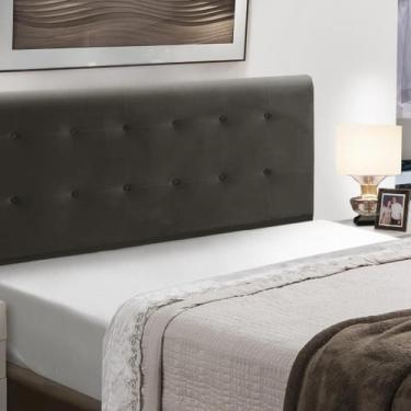 Imagem de Cabeceira de Cama Box Madeira Estofada Casal Paris - D'Julia, Brida