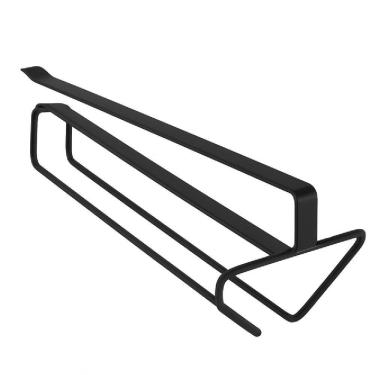 Imagem de Organizador Taças Copos Suporte Suspenso Encaixe Prateleira Bar Cozinha Adega Preto