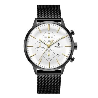 Imagem de Relógio Masculino Sherlock White Black 42mm