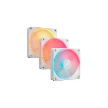 Imagem de Kit com 3 Ventoinhas Corsair LX-R RGB Series, iCUE LINK LX120-R RGB, 120mm, Branco - CO-9051054-WW