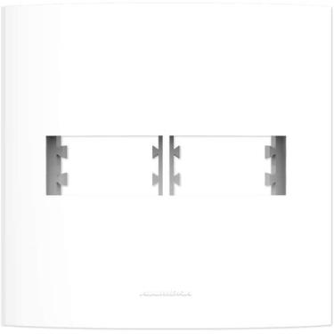 Imagem de Placa 4x4 2 Módulo Com Suporte Branco Inova Pro 85004 Alumbra