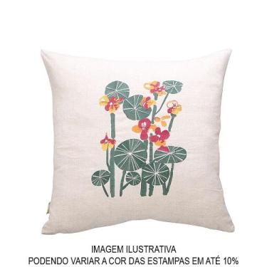 Imagem de Almofada Decorativa- Capa Jardim com Bordado Vitoria-50 x 50 cm - Okka