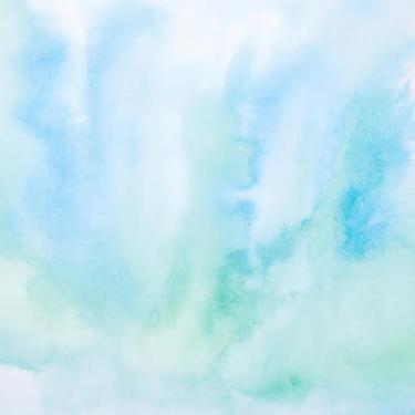 Imagem de Quadro Decorativo com Estampa Watercolor Painting Blue And Green 40 x 40 Papel 2 unidades