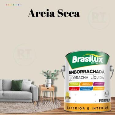 Imagem de Tinta Borracha Líquida Cor Marrom Para Parede 3,2l Acrílica Lavável An