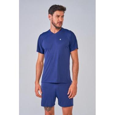 Imagem de Pijama Masculino Liganete Amadeu - Praqnome, Azul marinho, G