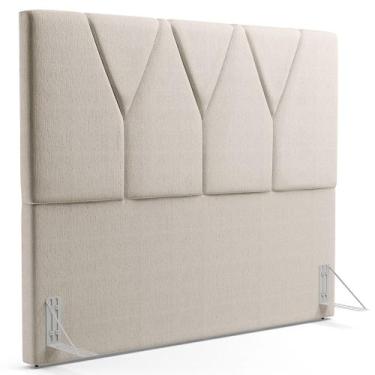 Imagem de Cabeceira Cama Box Casal 140 cm Aurora W01 Linho Cru - Lyam Decor