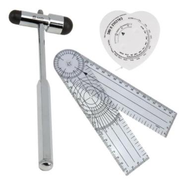 Imagem de Martelo De Reflexo Neurológico Buck MD Preto Com Trena Coração Antropo