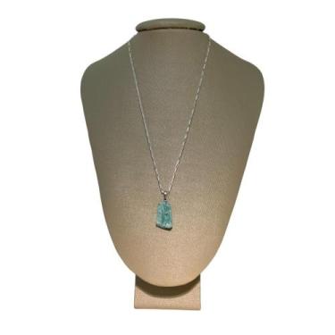 Imagem de Colar Cadeado Prata 925 Amonita Bruta - P. Vecchio Joias - Ponte Vecch