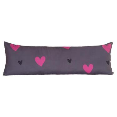 Imagem de Travesseiro De Corpo Gigante 1,40M X 45Cm Completo Coração - Enxoval V