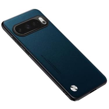 Imagem de HAOMRIYL Capa de couro para Google Pixel 10 Pro XL/10 PRO/10, proteção à prova de choque capa de telefone slim fit minimalista capa de negócios, verde, 10Pro XL