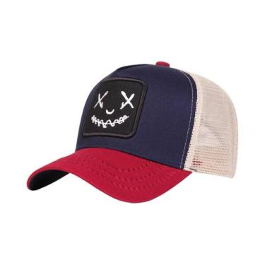 Imagem de Boné De Beisebol Unissex Ajustável Com Bordado De Sorriso, Algodão, Sn